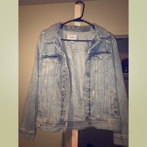 Old navy distressed jean jacket
